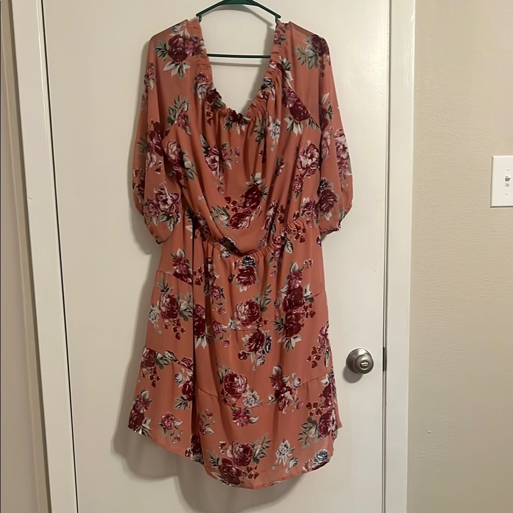 Floral Women's Off the Shoulder Dress